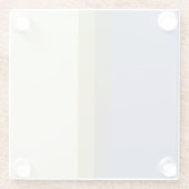 Dessous-de-verre En Verre Bloc de couleur bleu vert moderne (Dos)