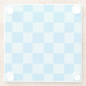 Dessous-de-verre En Verre Blocs carrés bleus géométriques (Dos)