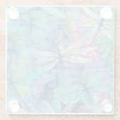 Dessous-de-verre En Verre Blue Dragonflies (Dos)