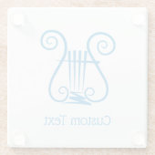 Dessous-de-verre En Verre Blue Lyre (Dos)