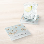 Dessous-de-verre En Verre Blue Skies & Butterflies  (Incliné)