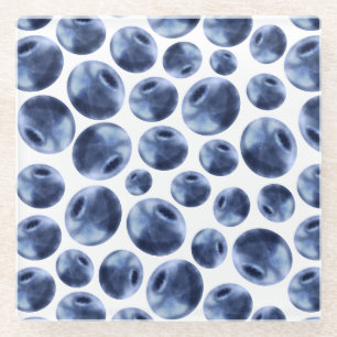 Dessous-de-verre En Verre Blueberries Imprimer Motif de fruits