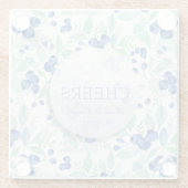 Dessous-de-verre En Verre Blueberry Midsummer Rustic Berry Mariage (Dos)