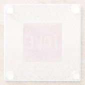 Dessous-de-verre En Verre Blush rose Ombre Glitzy Parties scintillant Sparkl (Dos)