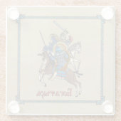 Dessous-de-verre En Verre Bogatyr russe médiéval (Dos)