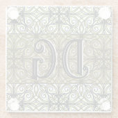 Dessous-de-verre En Verre Boho Green Patterned (Dos)
