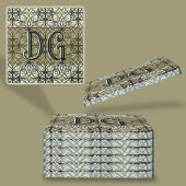 Dessous-de-verre En Verre Boho Green Patterned