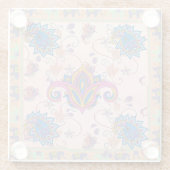Dessous-de-verre En Verre Boho paisley and elephant pattern_lmandala artwork (Dos)