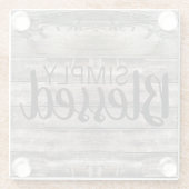 Dessous-de-verre En Verre bois de canne rustique simplement béni | (Dos)