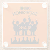 Dessous-de-verre En Verre Boisson de vin Sauvignon Blanc (Dos)