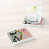 Dessous-de-verre En Verre Boisson dessous de verre chat moderne du milieu du (Incliné)