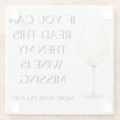 DESSOUS-DE-VERRE EN VERRE BOISSONS DE VIN FUNNY CADEAU (Dos)