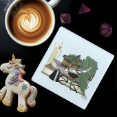 Dessous-de-verre En Verre Boîtes de sommeil vertes Dragon