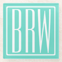 Bold Modern | White on aqua