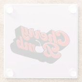 Dessous-de-verre En Verre Bombe cerise (Dos)