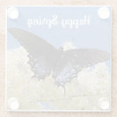 Dessous-de-verre En Verre Bon Dessous de verre papillon de printemps (Dos)