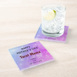 Dessous-de-verre En Verre Bonne fête des mères Tarot Mama design