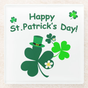 Dessous-de-verre En Verre Bonne Saint Patrick's Day