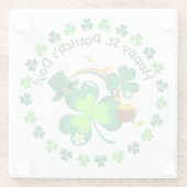 Dessous-de-verre En Verre Bonne Saint Patrick's Day (Dos)