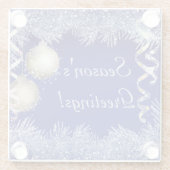 Dessous-de-verre En Verre Bonnes Fêtes Noël Parties scintillant Noël (Dos)