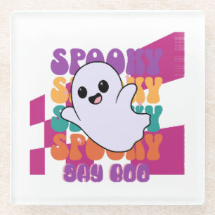 Dessous-de-verre En Verre Boo épouvantable