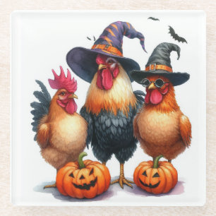 Dessous-de-verre En Verre BOO Halloween sur la ferme