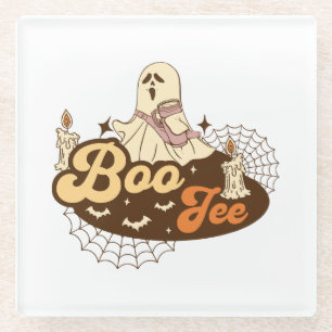Dessous-de-verre En Verre Boo-Jee Ghost Halloween drôle