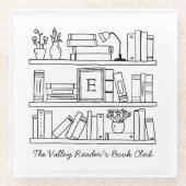 Dessous-de-verre En Verre Book Club Member's Personalized Gift (Devant)