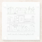Dessous-de-verre En Verre Book Club Member's Personalized Gift (Dos)