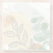 Dessous-de-verre En Verre Botanique Boho Green Orange (Dos)