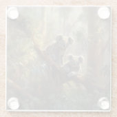 Dessous-de-verre En Verre Botanique curieuses koalas dans l'eucalyptus (Dos)