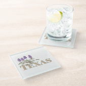 Dessous-de-verre En Verre Botanique Texas Bluebonnet 2 (Incliné)