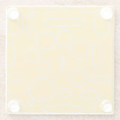 Dessous-de-verre En Verre Boucles cercles sur orange (Dos)