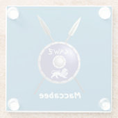 Dessous-de-verre En Verre Bouclier Maccabee Et Paroles (Dos)