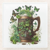 BOUE DE CELTIQUE IRLANDAIS DE SHAMROCKS VERTS & BO