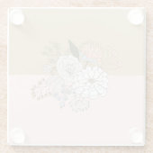 Dessous-de-verre En Verre Bouquet de colorbloc moderne (Dos)