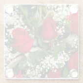 Dessous-de-verre En Verre Bouquet de fleurs (Dos)