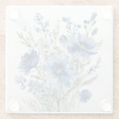 Dessous-de-verre En Verre Bouquet de fleurs Elégante aquarelle (Dos)