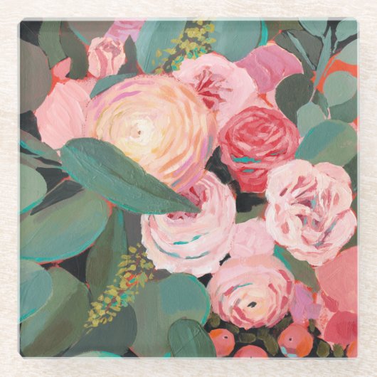 Dessous-de-verre En Verre Bouquet d'eucalyptus (Devant)