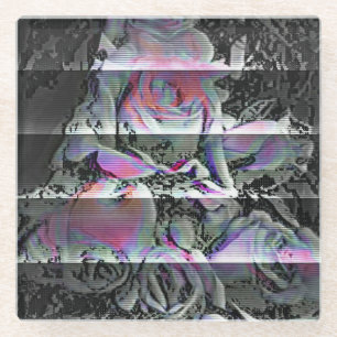 Dessous-de-verre En Verre Bouquet Techno