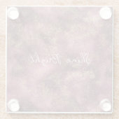 Dessous-de-verre En Verre Bourgogne cerise Parties scintillant or étincelle (Dos)