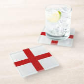 Dessous-de-verre En Verre Bouton de drapeau de l'Angleterre (Incliné)