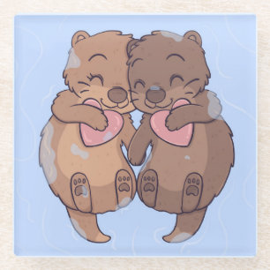 Dessous-de-verre En Verre Boutons mignons