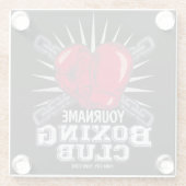 Dessous-de-verre En Verre Boxer champion de course (Dos)