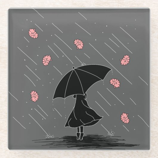 Dessous-de-verre En Verre Brainstorm Pun (Devant)