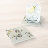 Dessous-de-verre En Verre Branche feuille aquarelle (Incliné)