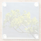 Dessous-de-verre En Verre Branche verte mignonne dans le vent (Dos)