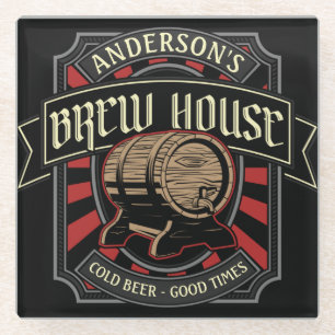 Dessous-de-verre En Verre Brasserie personnalisée Étiquette Bière Brasserie 