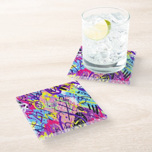 Dessous-de-verre En Verre Breaking Free : Art Abstrait (Incliné)