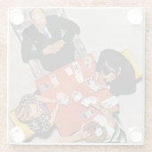 Dessous-de-verre En Verre Bridge Game par Norman Rockwell (Dos)